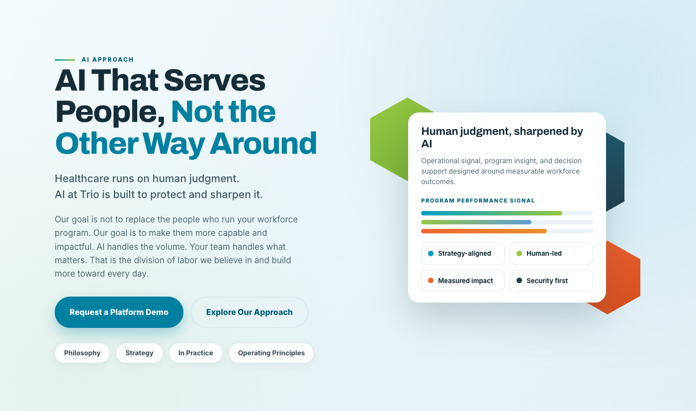 AI Approach page concept